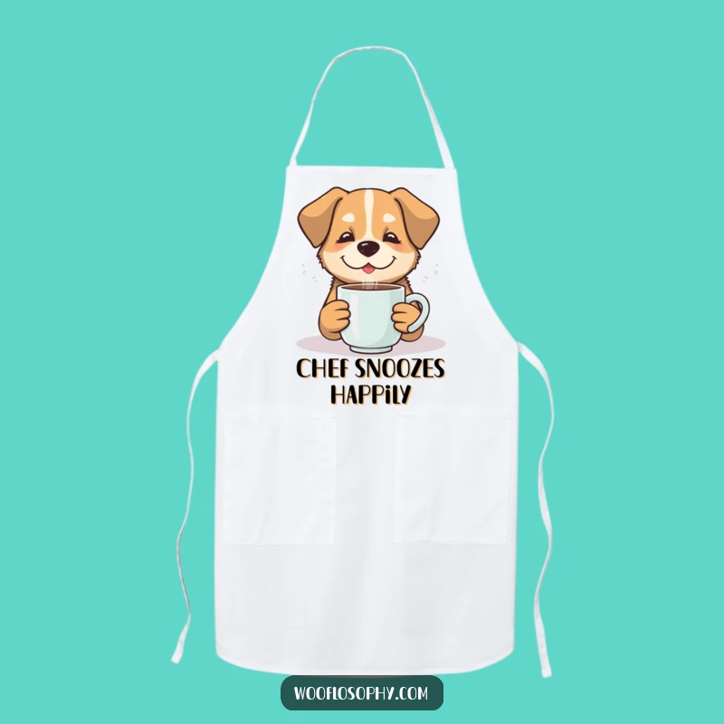 Funny Contented Dog Apron - Cook Up Cozy Moments Gift