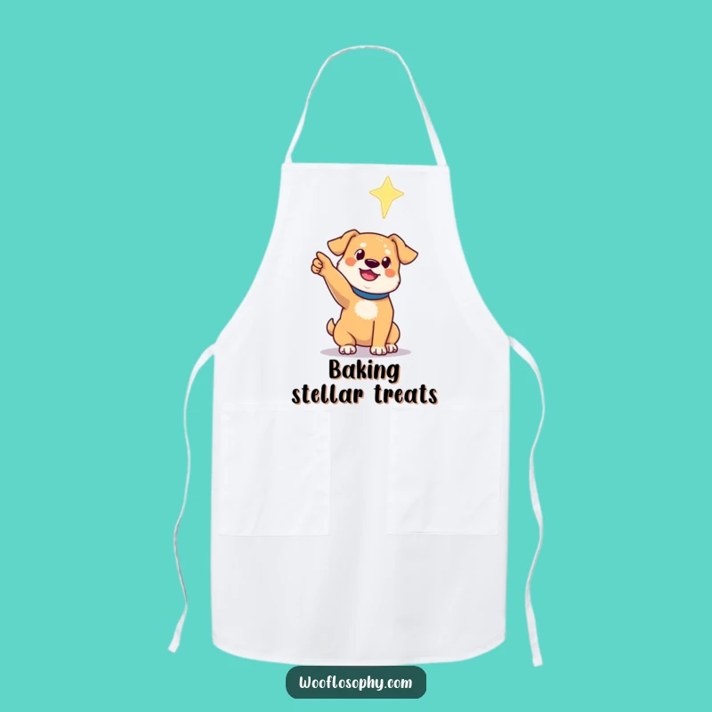 Funny Dog Apron: Cook with Dreams, Guided by This Star Pointer