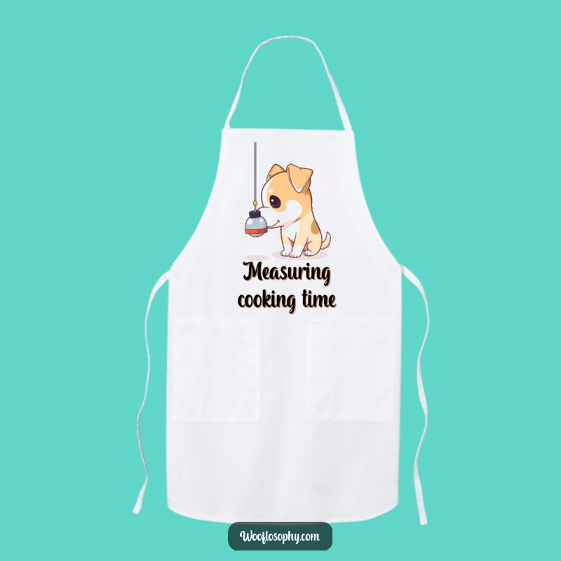 Funny Pendulum Dog Apron: Cook with Patience and Thought Gift
