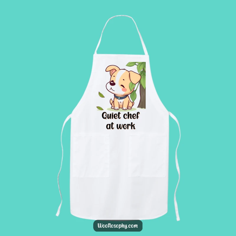 Funny Dog Leaf Listening Apron - Kitchen Calm for Pet Lovers
