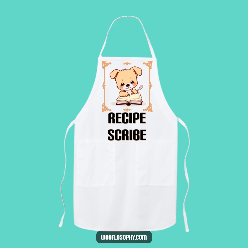 Funny Dog Apron: Cook Up Stories with This Quill-Writing Canine Chef