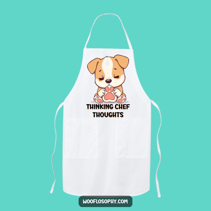 Funny Dog Deep Thought Apron - Hilarious Kitchen Gift for Dog Owners
