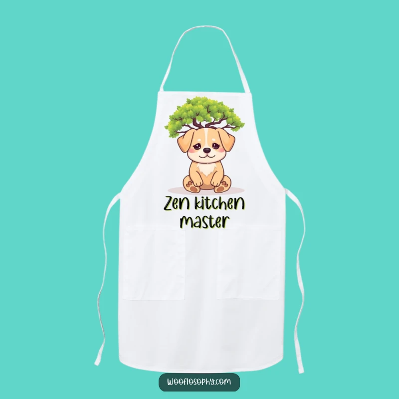 Funny Zen Dog Apron: Cook with Calm with this Hilarious Meditator Pup