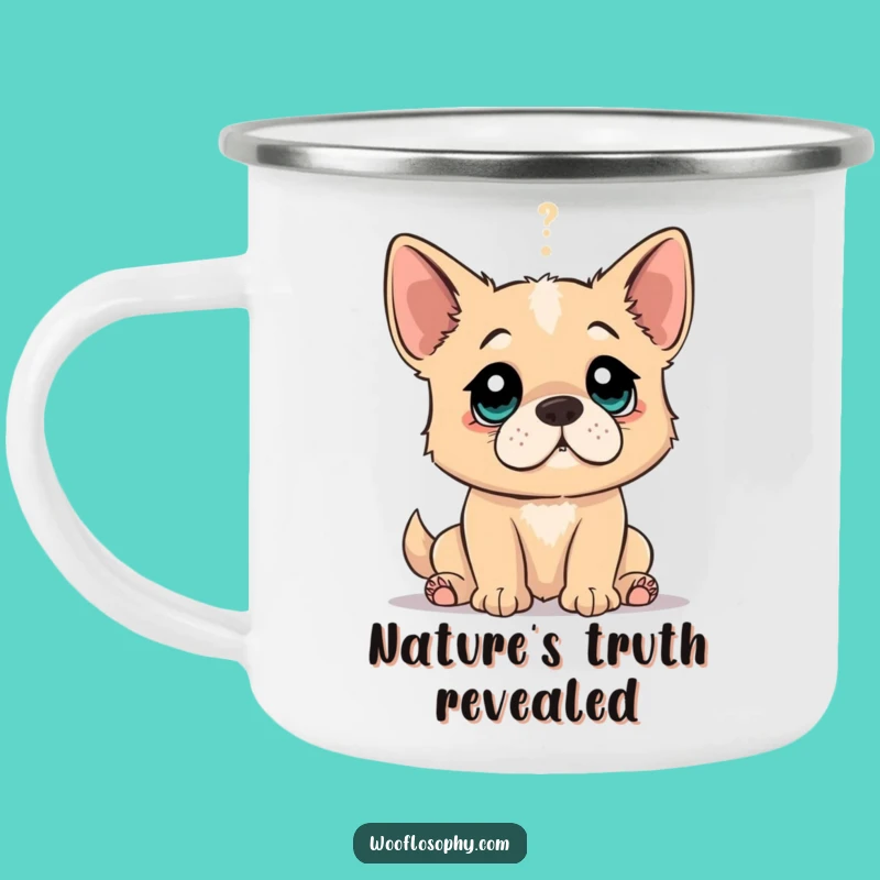 Funny 'Campfire Truth' Dog Camping Mug - Outdoor Revelation Humor Gift!