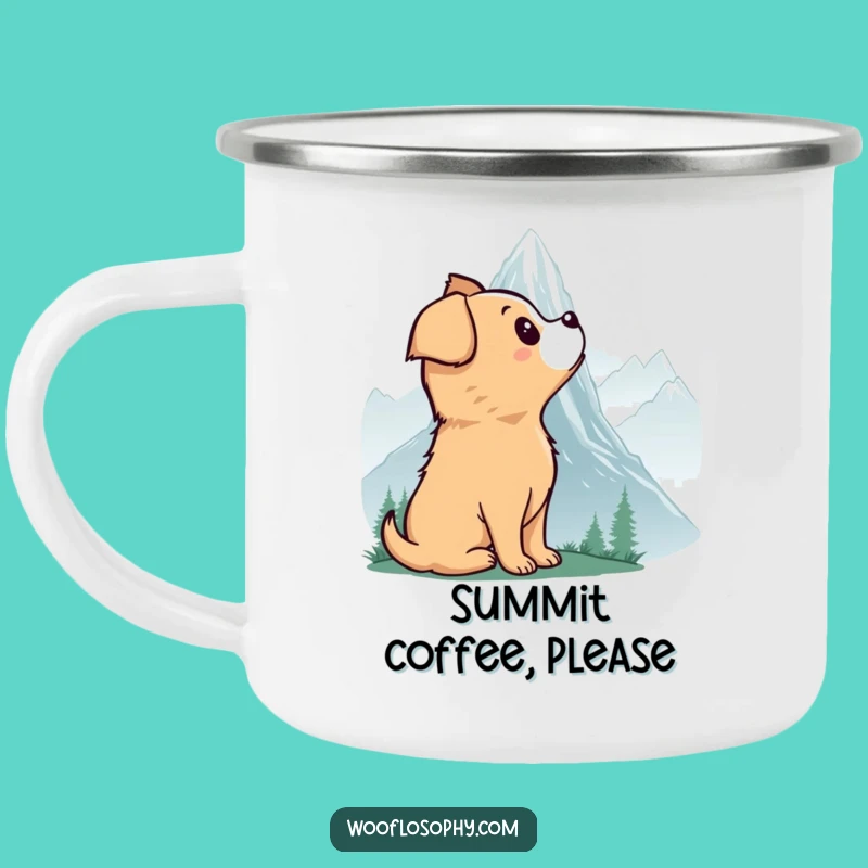 Funny Dog Mountain Wonder Camping Mug: Adventure Brews Taste Better