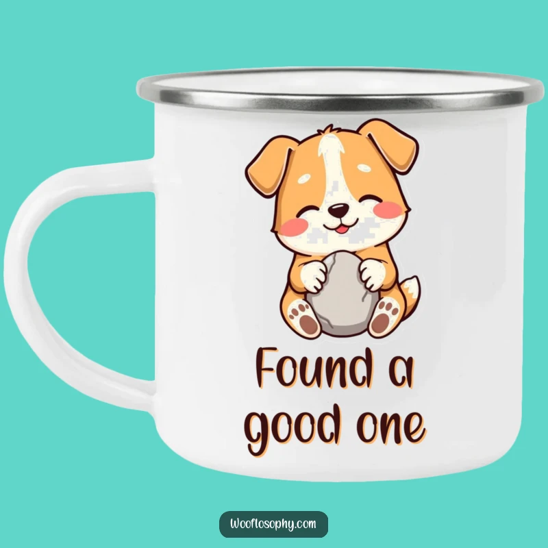 Funny Dog Stone Keeper Camping Mug - Outdoor Canine Simple Humor