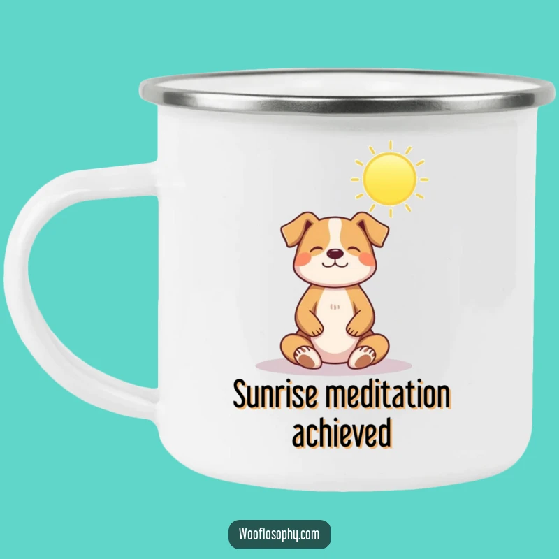 Funny Dog Zen Master Campfire Mug: Outdoor Peace, Perfect Gift!