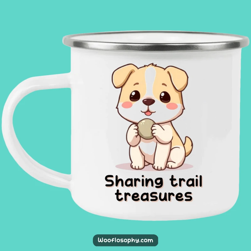 Funny Kawaii Dog Camping Mug: Friendship stone mug, a durable and funny gift for adventurers.