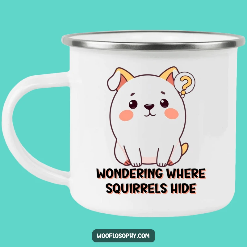 Funny Dog Camping Mug: Your Go-To for Trail Thoughts and Coffee