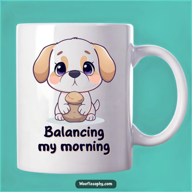 Funny Dog Balance Mug: Hilarious Gift for the Patient Pup Lover