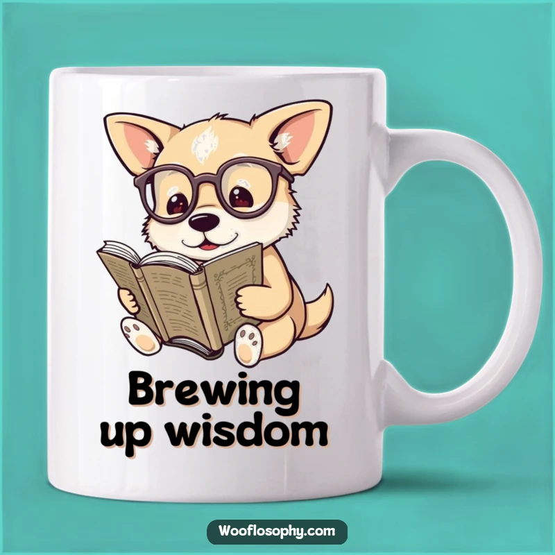 Funny Professor Dog Mug - Wise Old Book Reader Gift!