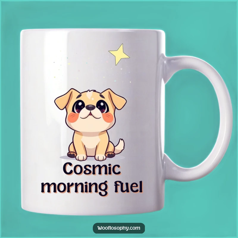 Funny Dog Starry Night Mug - Wonder-Filled Canine Astronomy Humor Gift