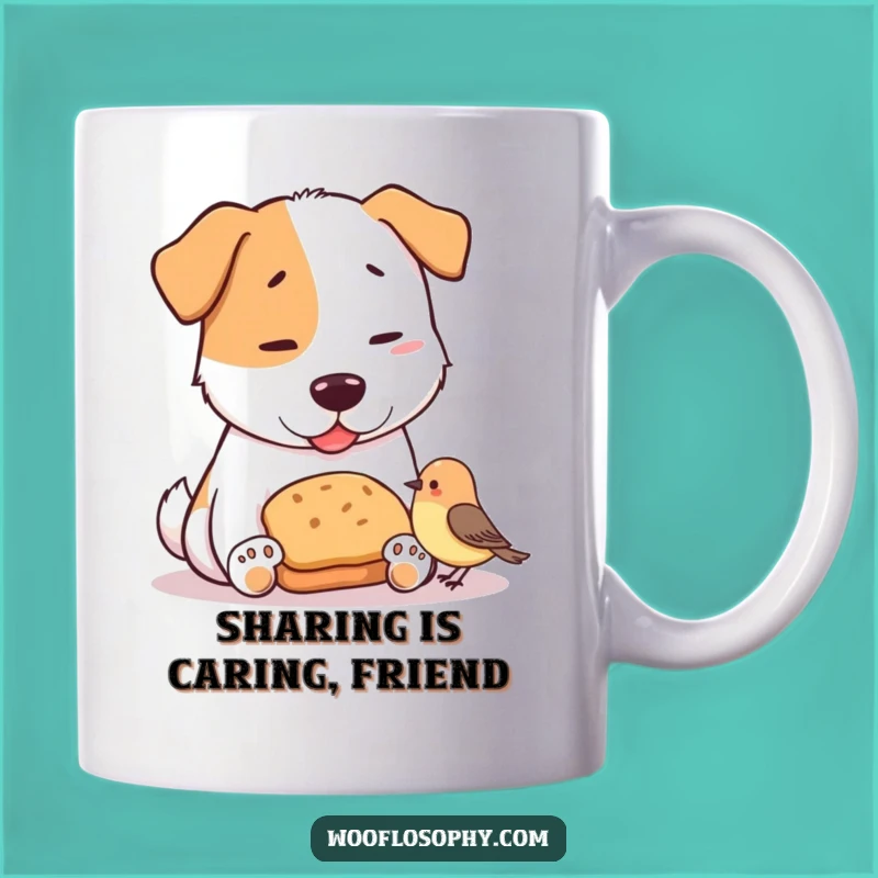 Funny Dog & Bird Bread Sharing Mug: A Hilarious Tiny Loaf Gift