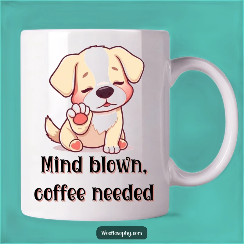 Funny Dog Paw Discovery Mug: Hilarious Existential Canine Coffee Cup