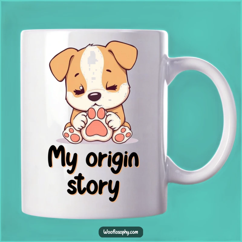 Funny Dog Paw Print Deep Thought Mug - Hilarious Gift for Dog Lovers