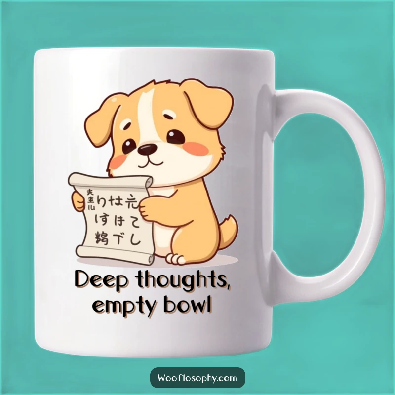 Funny Dog Philosopher Mug: Ponder Life's Mysteries with Canine Wisdom Gift