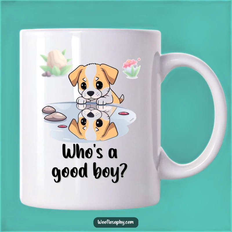 Funny Pondering Dog Mug - Reflective Canine Humor Gift for Thoughtful Souls