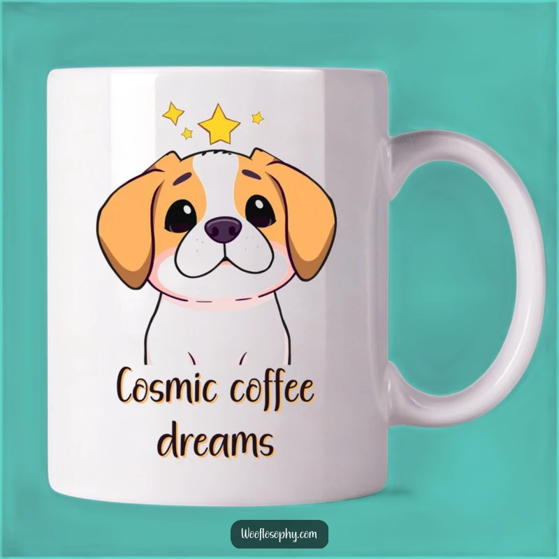Funny Star Gazer Dog Mug - Pondering Pup's Cosmic Thoughts, Perfect Gift