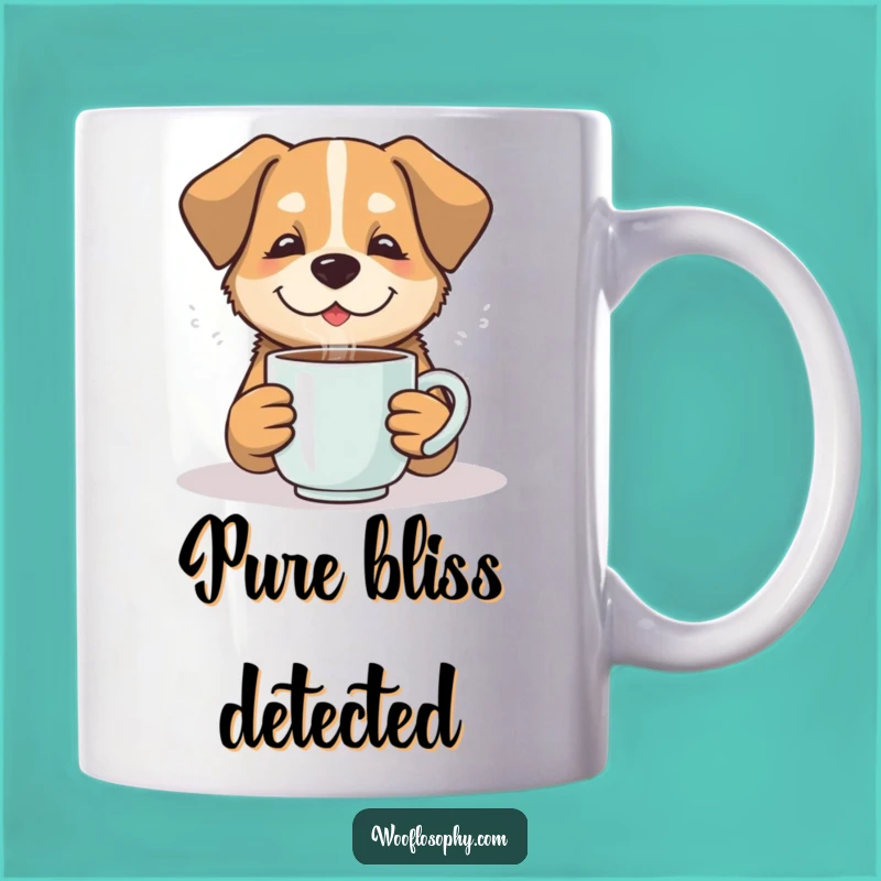 Funny Contented Dog Mug - Cozy Morning Bliss with a Hot Drink Gift