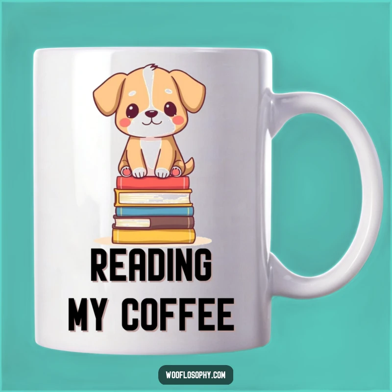 Funny Zen Dog Mug: Book Balance Serenity, Perfect Humorous Gift