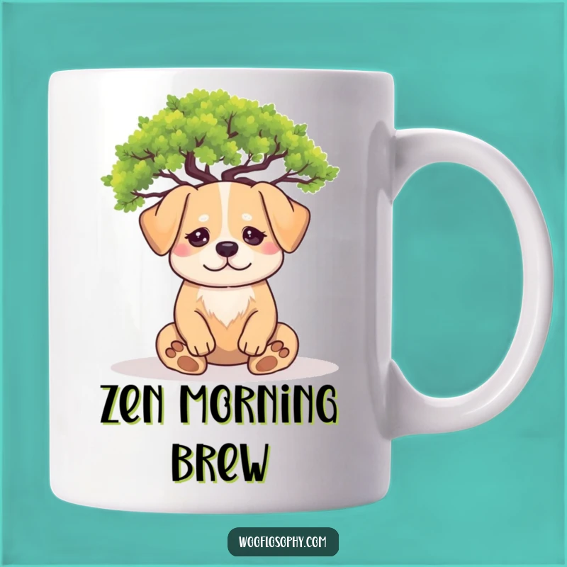 Funny Zen Dog Mug: Meditating Pooch Finds Inner Peace Hilariously