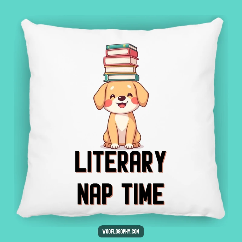 Funny Book Lover Dog Pillow: Snuggle Up with Stories Gift