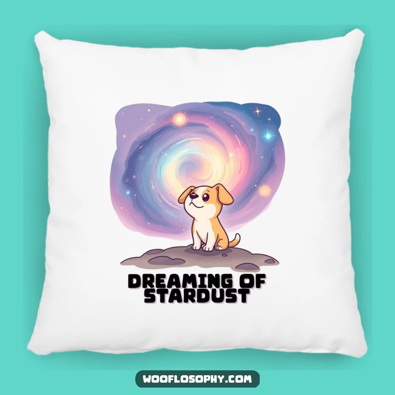 Funny Cosmic Dog Nebula Pillow - Cozy Up with Galactic Wonder Gift