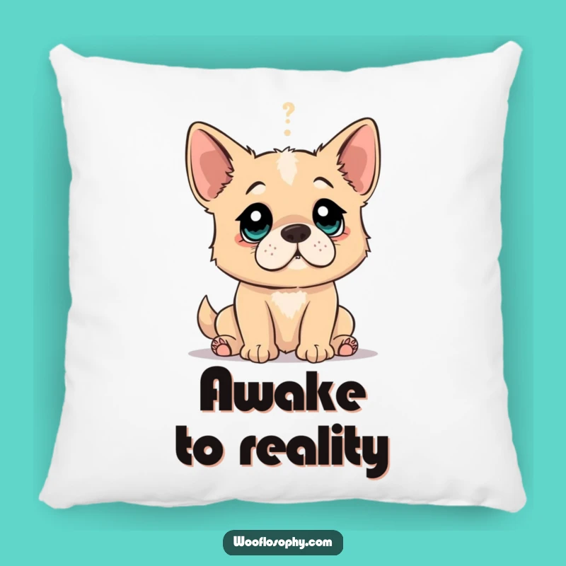 Funny 'Deep Thoughts' Dog Pillow - Comfy Comfort for Big Realizations!