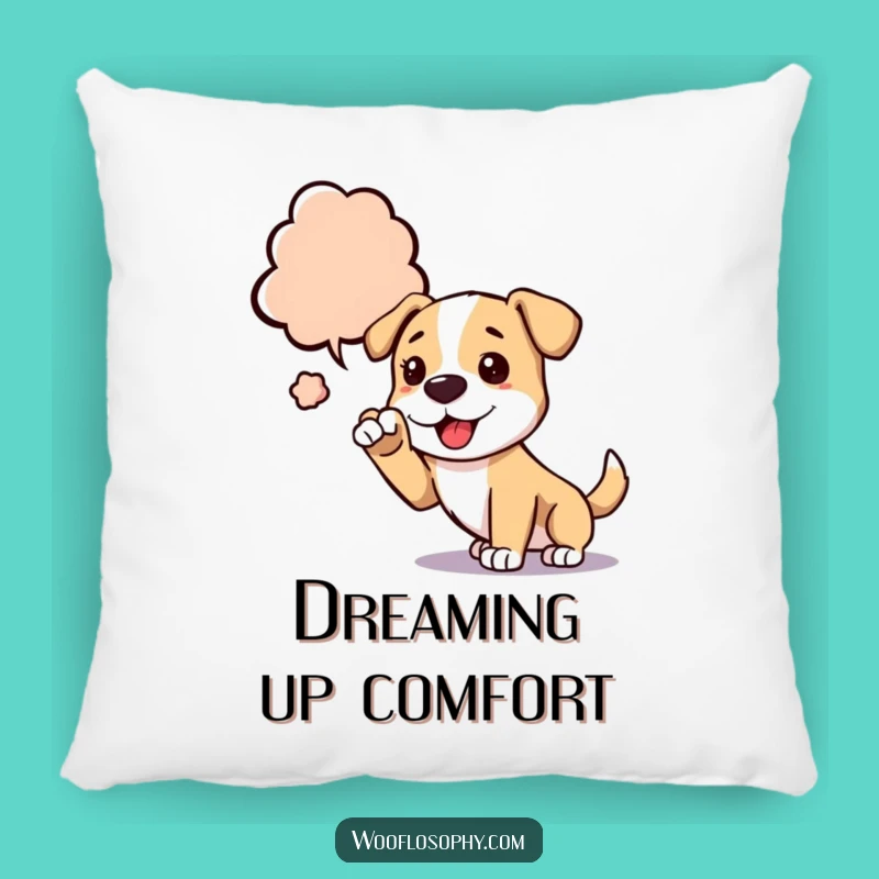Funny Dog Idea Pillow: Huggable Comfort for Creative Dreamers