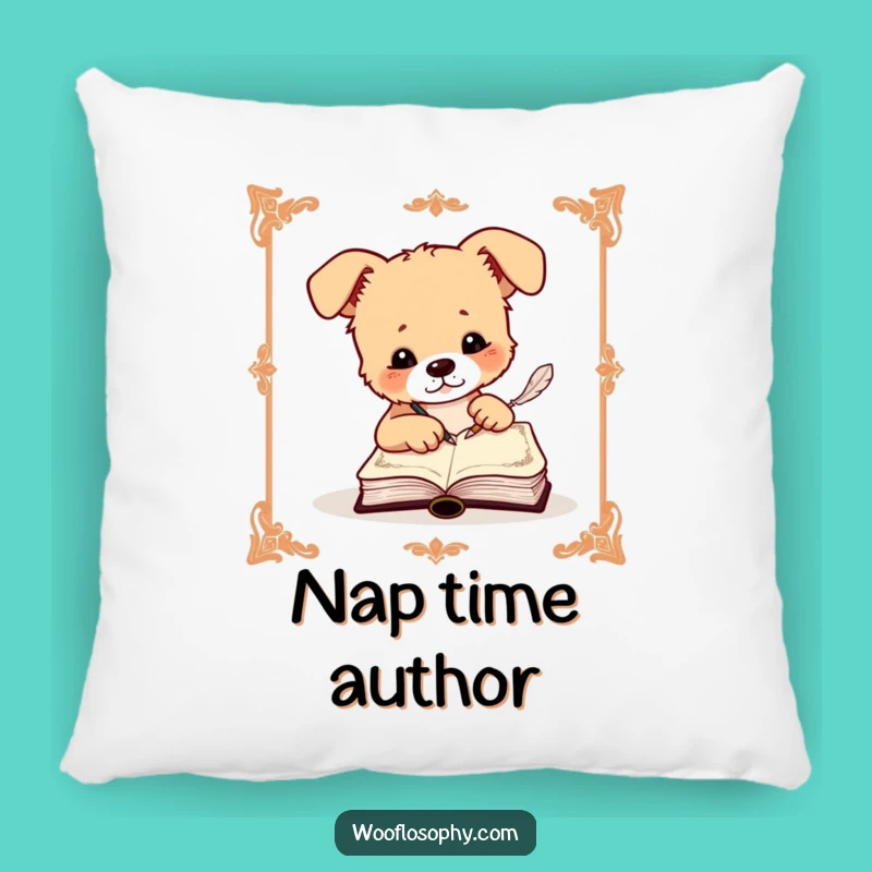 Funny Dog Pillow: Rest Your Head with This Literary Canine Scribe