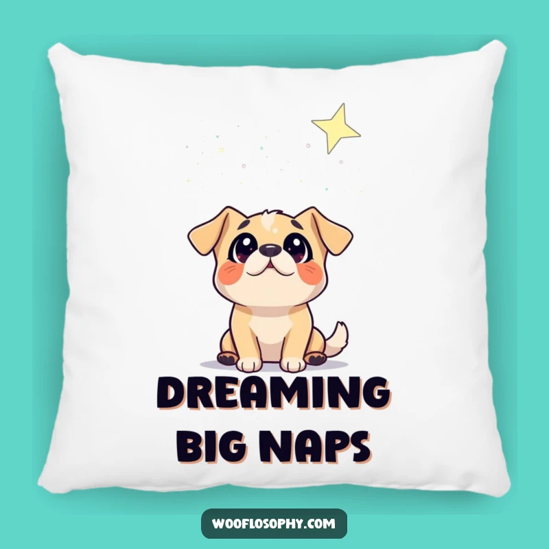 Funny Dog Starry Dreams Pillow - Cozy Canine Celestial Humor Cushion