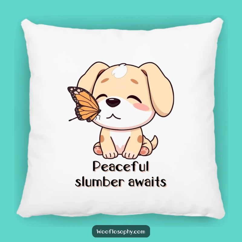 Funny Dog Butterfly Pillow - Hilarious Accent for Peaceful Homes