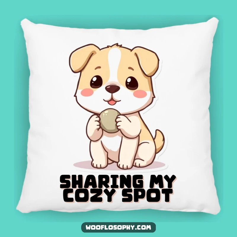 Funny Kawaii Dog Pillow: Cozy friendship cushion, a snuggly and funny gift for kind hearts.