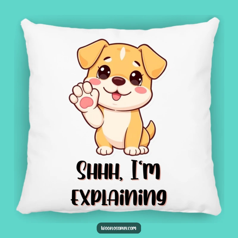 Funny 'Ready to Talk' Dog Pillow - Comfy & Hilarious Gift!