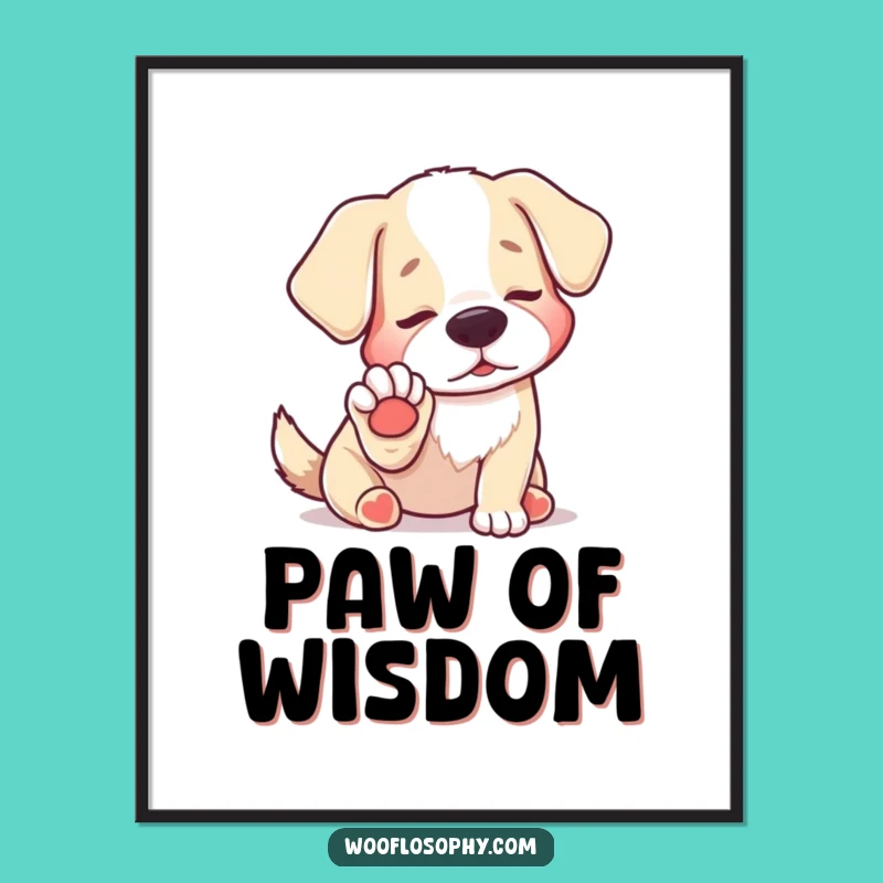 Funny Dog Paw Discovery Print: Instant Hilarious Wall Art