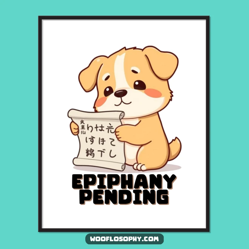 Funny Dog Philosopher Digital Print: Inject Intellectual Humor into Your Space