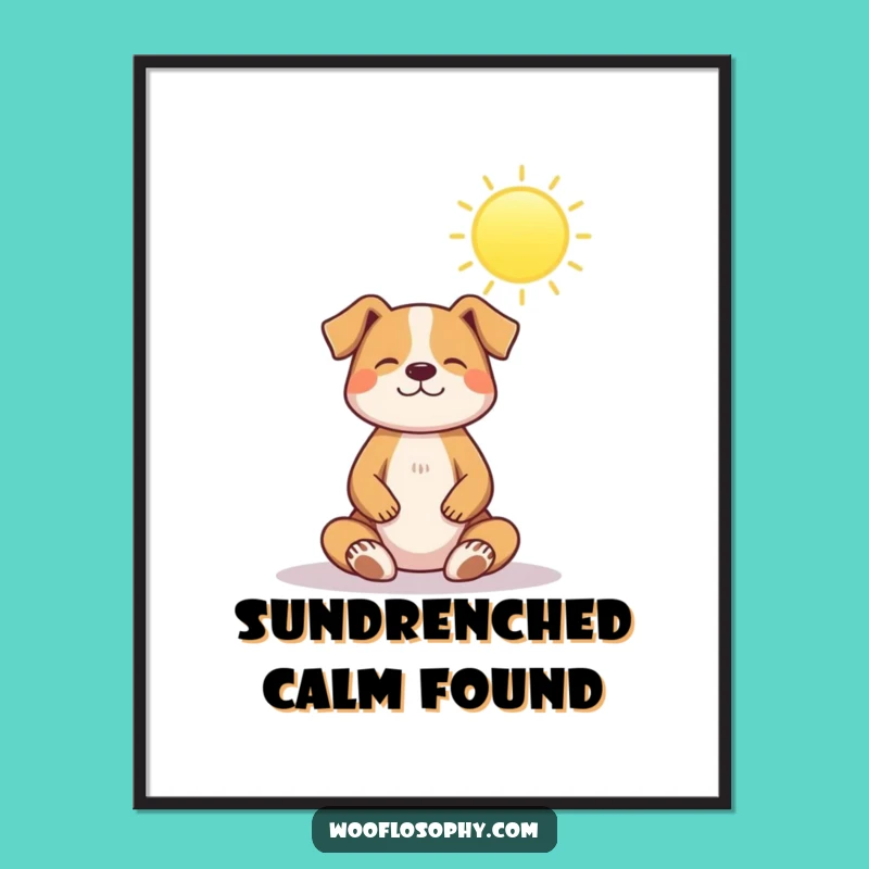 Funny Dog Zen Master Digital Print: Peaceful Pooch Art, Perfect Gift!