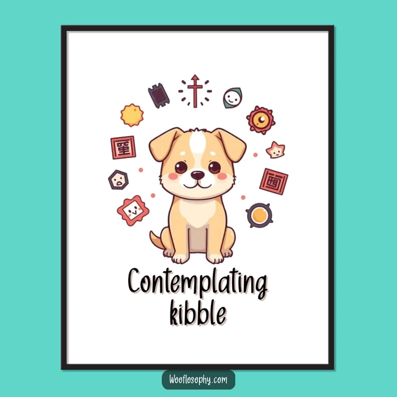 Funny Philosophical Dog Digital Art: Printable Canine Wisdom - Instant Gift