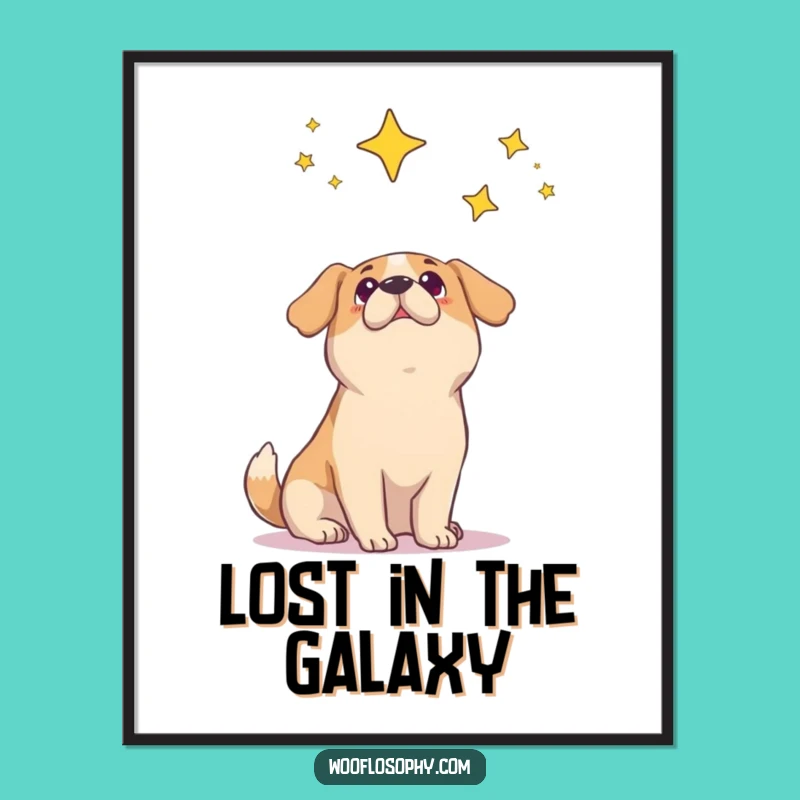 Funny Dog Star Gazing Digital Print: Bring Cosmic Wonder into Your Home Decor
