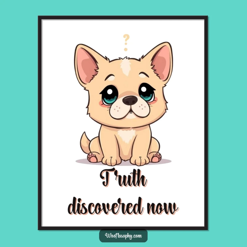 Funny 'The Big Realization' Dog Digital Art - Instant Wisdom & Humor Decor!