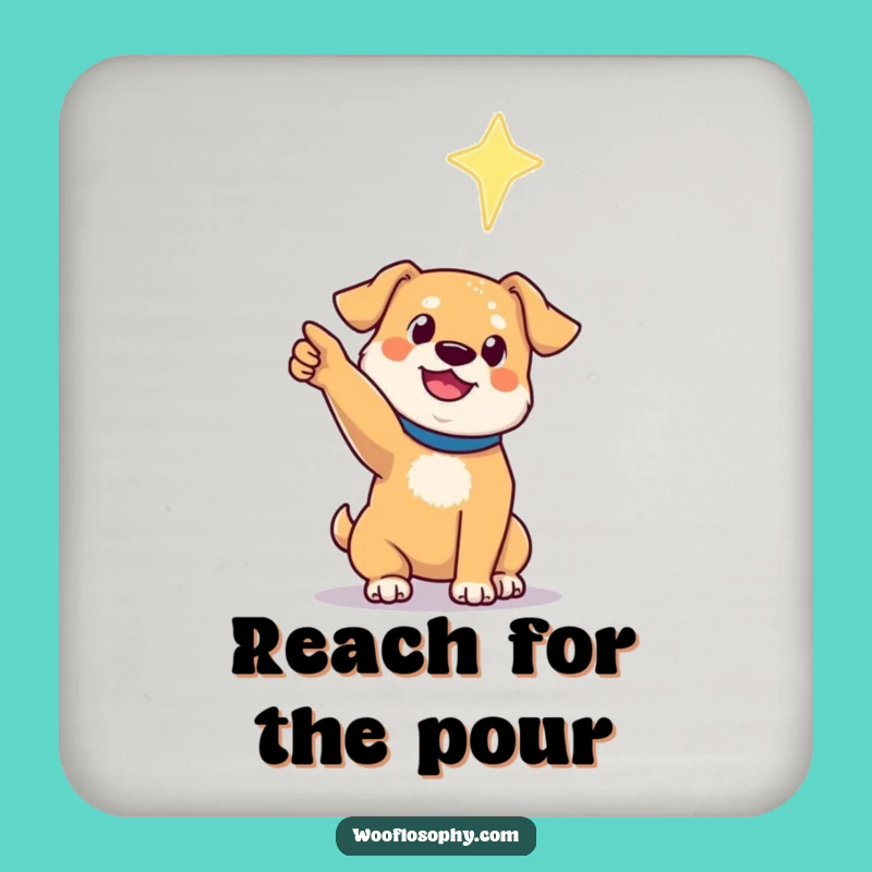 Funny Dog Coaster Set: Protect Your Table with This Star Pointer