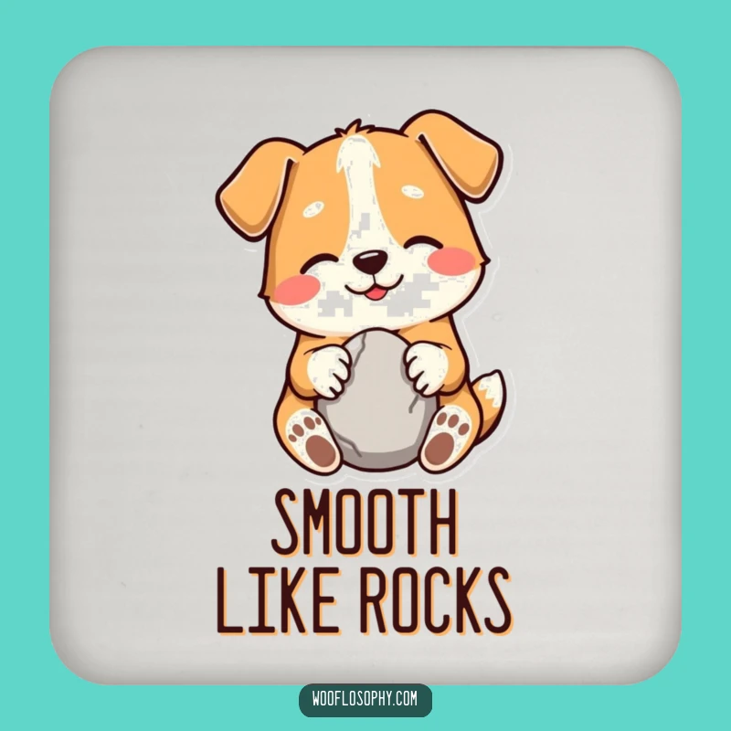Funny Dog Stone Holder Coaster - Surface Protection with Canine Joy