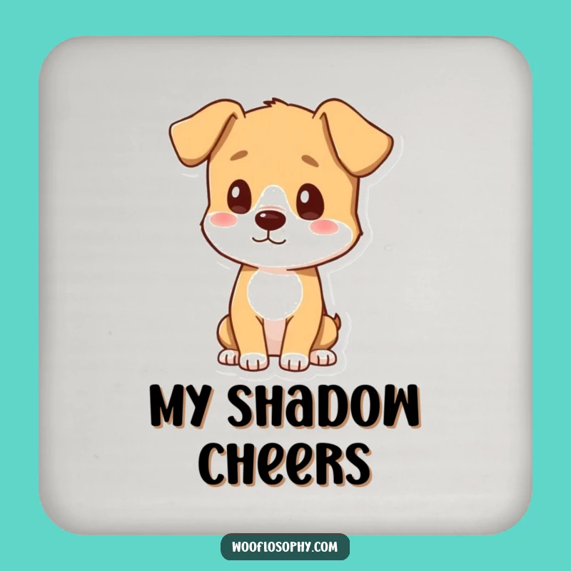 Funny Dog Shadow Coaster Set: Protect Surfaces with Canine Humor, Thoughtful Funny Gift