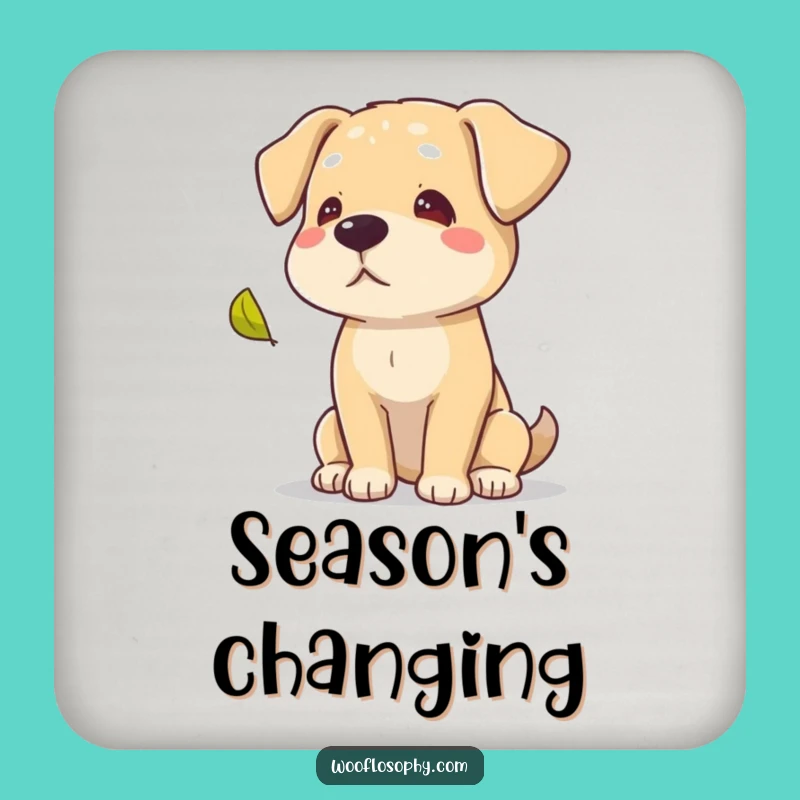 Funny Wise Dog Leaf Coaster, Protect Surfaces With This Hilarious Autumn Art