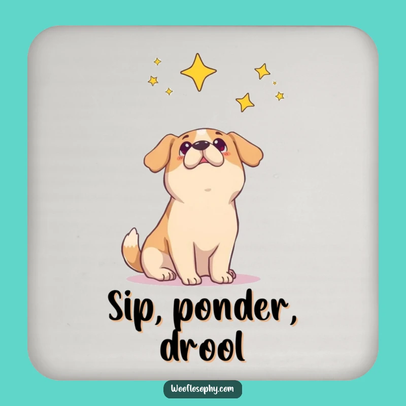 Funny Dog Star Wonder Coaster: Protect Your Surfaces with Cosmic Canine Cool