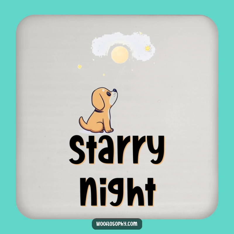 Funny Dog Celestial Wonder Coaster: Protect Surfaces Gift