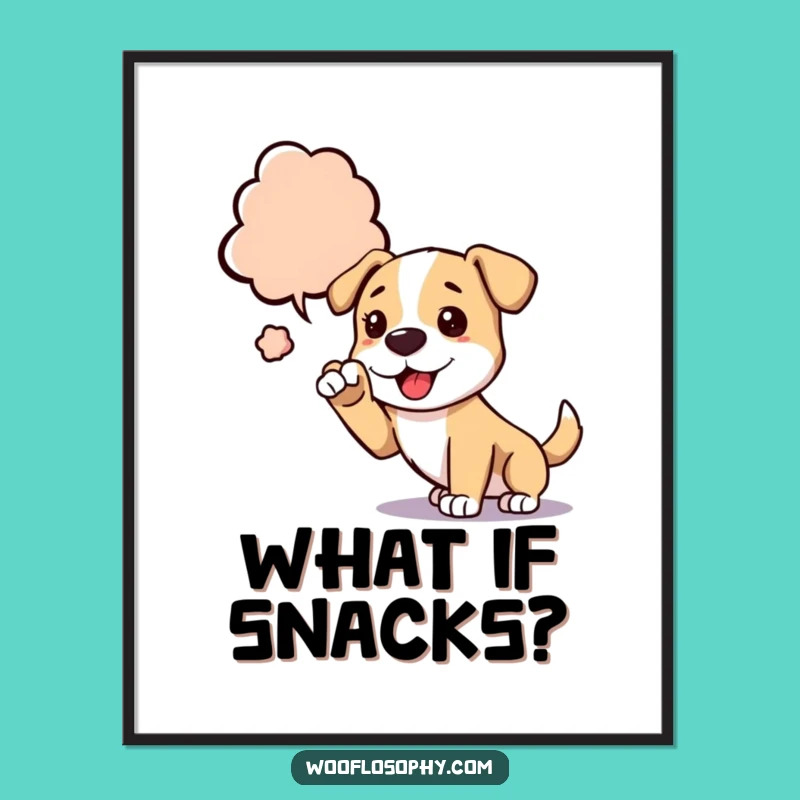 Funny Dog Idea Poster: Wall Art for Inspired Minds