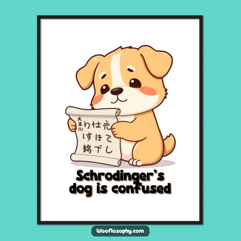 Funny Dog Philosopher Poster: Inspire Deep Thoughts with Canine Wisdom Art