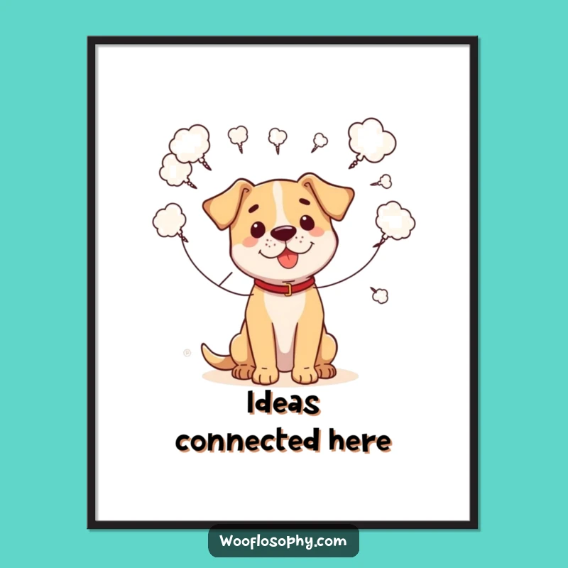 Funny 'The Mastermind' Dog Poster - Hilarious Art for Clever Spaces!