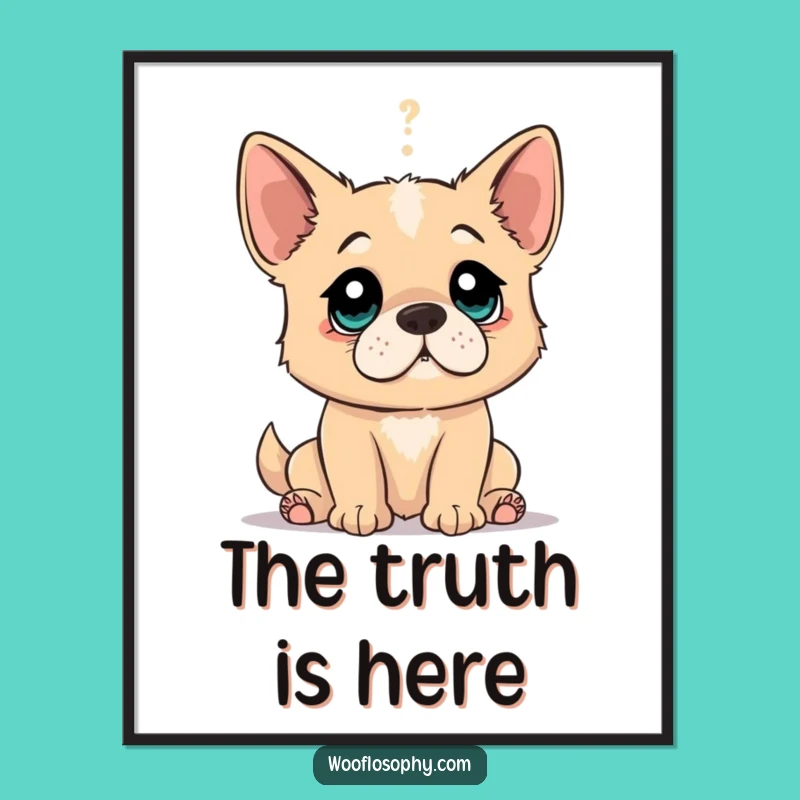 Funny 'Truth Bomb' Dog Poster - Hilarious Art for Your 'Aha!' Moments!
